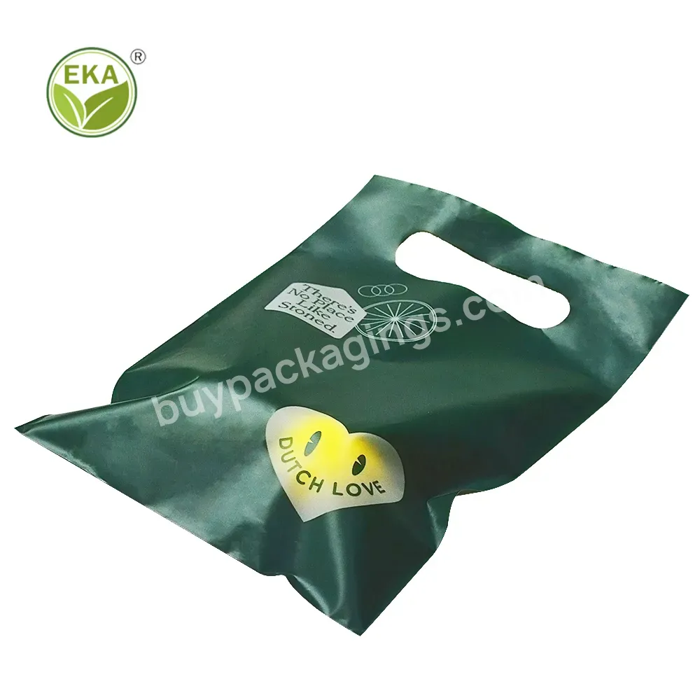 Custom Printed Eco Heat Seal Corn Starch Compostable Grocery Carry Packaging Tshirt Shopping Biodegradable Plastic Bag With Logo