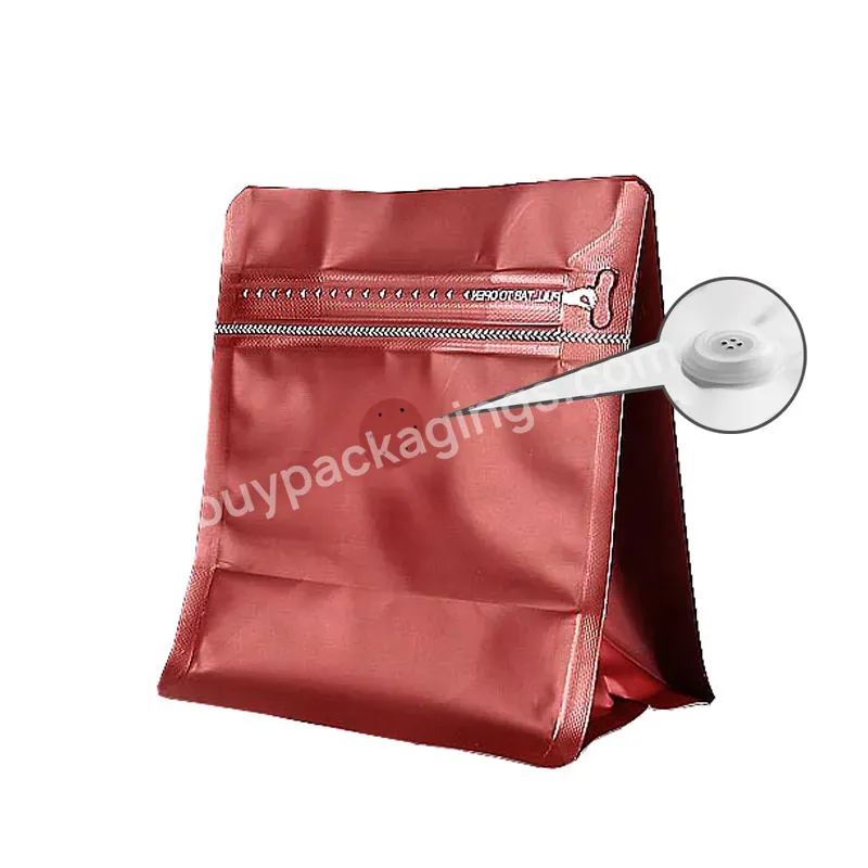 Custom Printed Eight Side Seal Aluminum Foil Stand Up Pouch Coffee Packaging Bags With Valve And Zipper