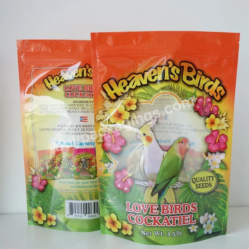 Custom Printed Food Grade Animal Feed Cat Dog Pet Food Stand Up Zipper Plastic Packaging Bag