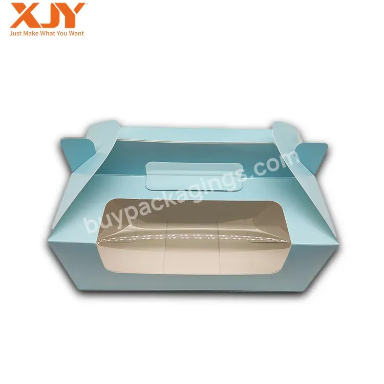 Custom Printed Food Grade Paper 12pcs Pack White Brown Cake Boxes With Compartments Insert For Cookie Sweet Cupcake Packaging
