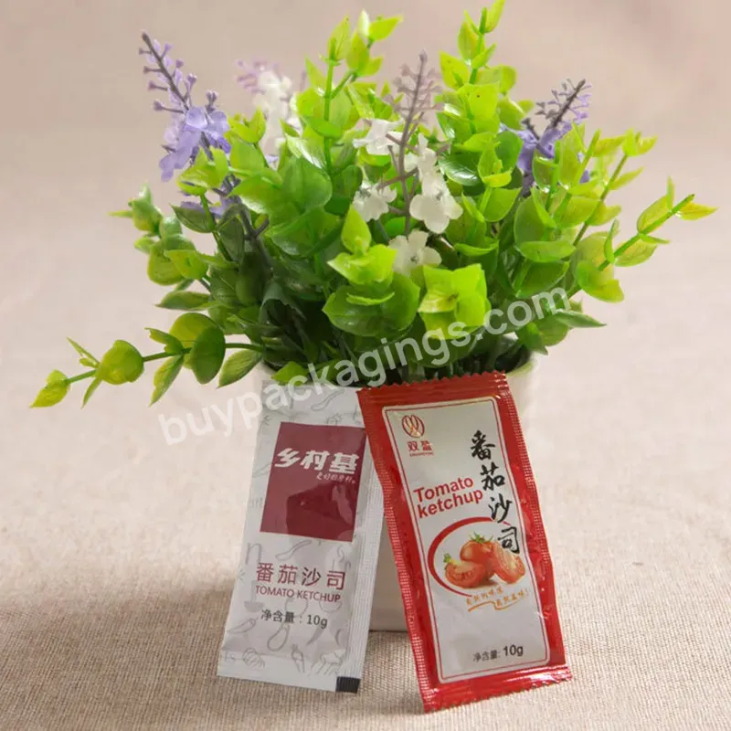 Custom Printed Food Grade Plastic Ketchup Sachets Tomato Paste Packaging Materials Automatic Packaging Film