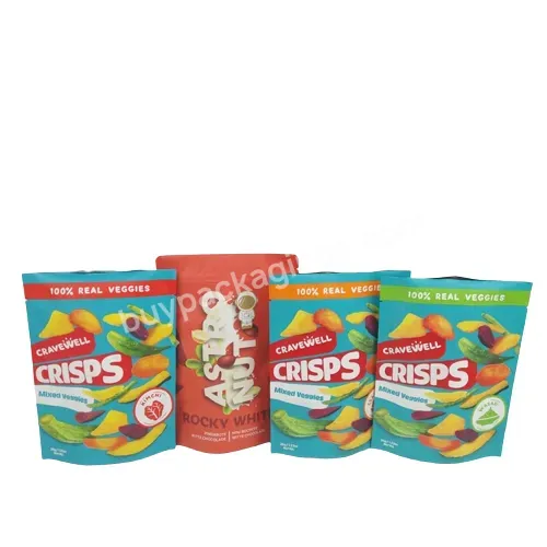 Custom Printed Food Grade Ziplock Snack Custom Plastic Pouch Packaging Food Packing Bag