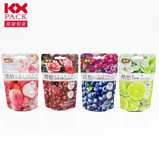 Custom Printed Food Packaging Bag Plastic Aluminum Foil Mylar Stand Up Pouch Zipper Ziplock Bag For Candy Snack