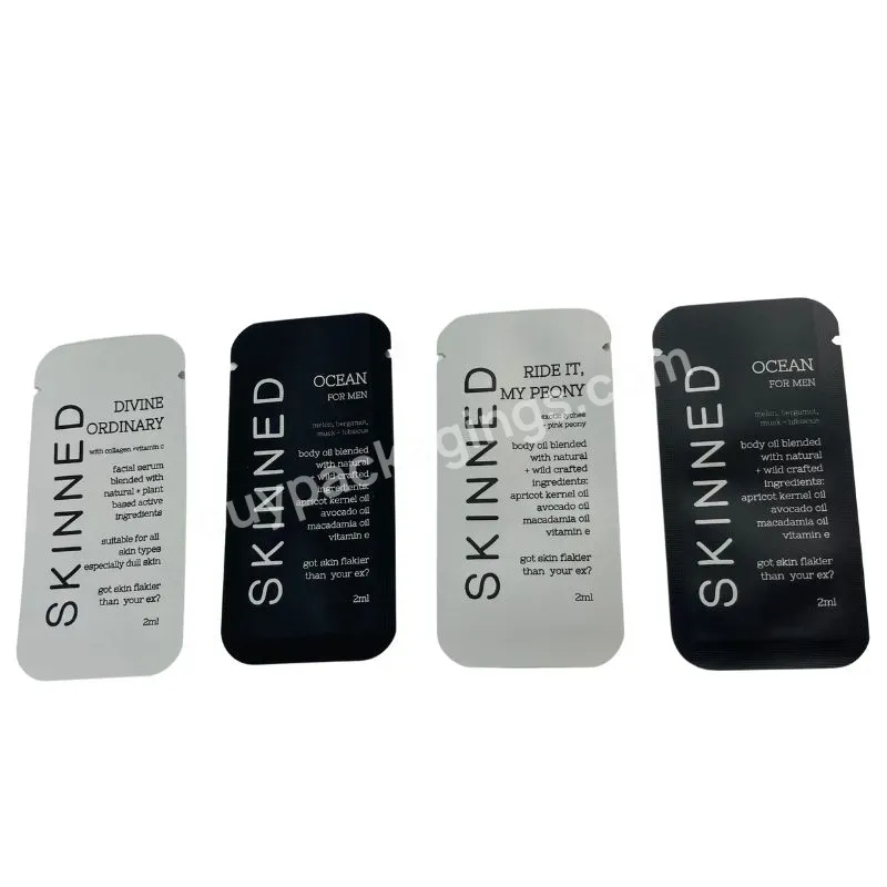 Custom Printed Heat Seal Aluminium Foil Sample Lotion Cream Oil Sachet Facial Mask Mylar Plastic Cosmetic Packaging Bag