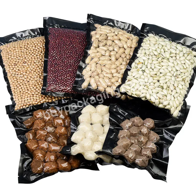 Custom Printed Heat Seal Resealable Vacuum Food Storage Bags Reusable Food Vacuum Storage Bag