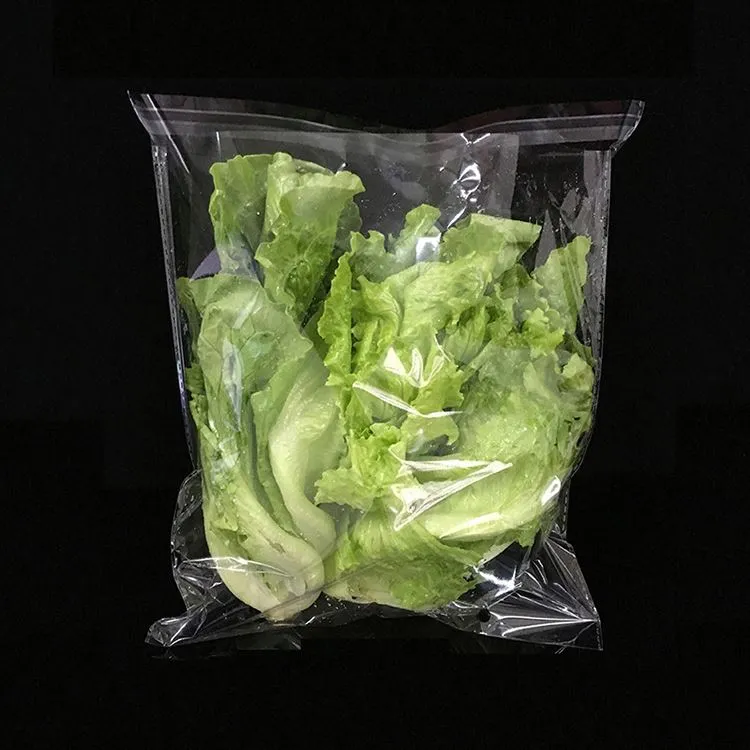 Custom Printed Hole transparent Opp Fresh Fruit Vegetables Packaging Breathable Plastic Bag