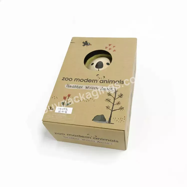 Custom Printed Hollowed-out Foldable Kraft Gift Box Paper Children's Toy Packing Boxes