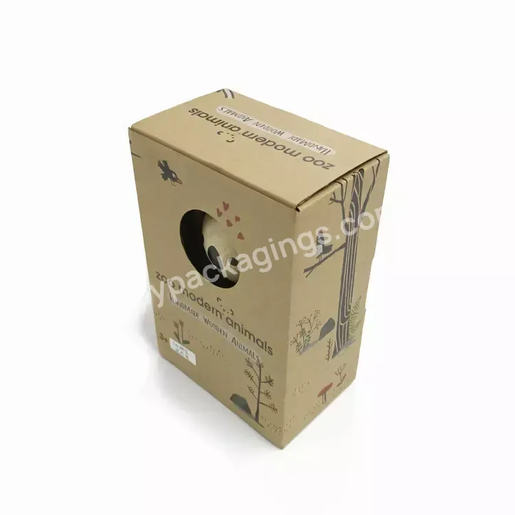 Custom Printed Hollowed-out Foldable Kraft Gift Box Paper Children's Toy Packing Boxes