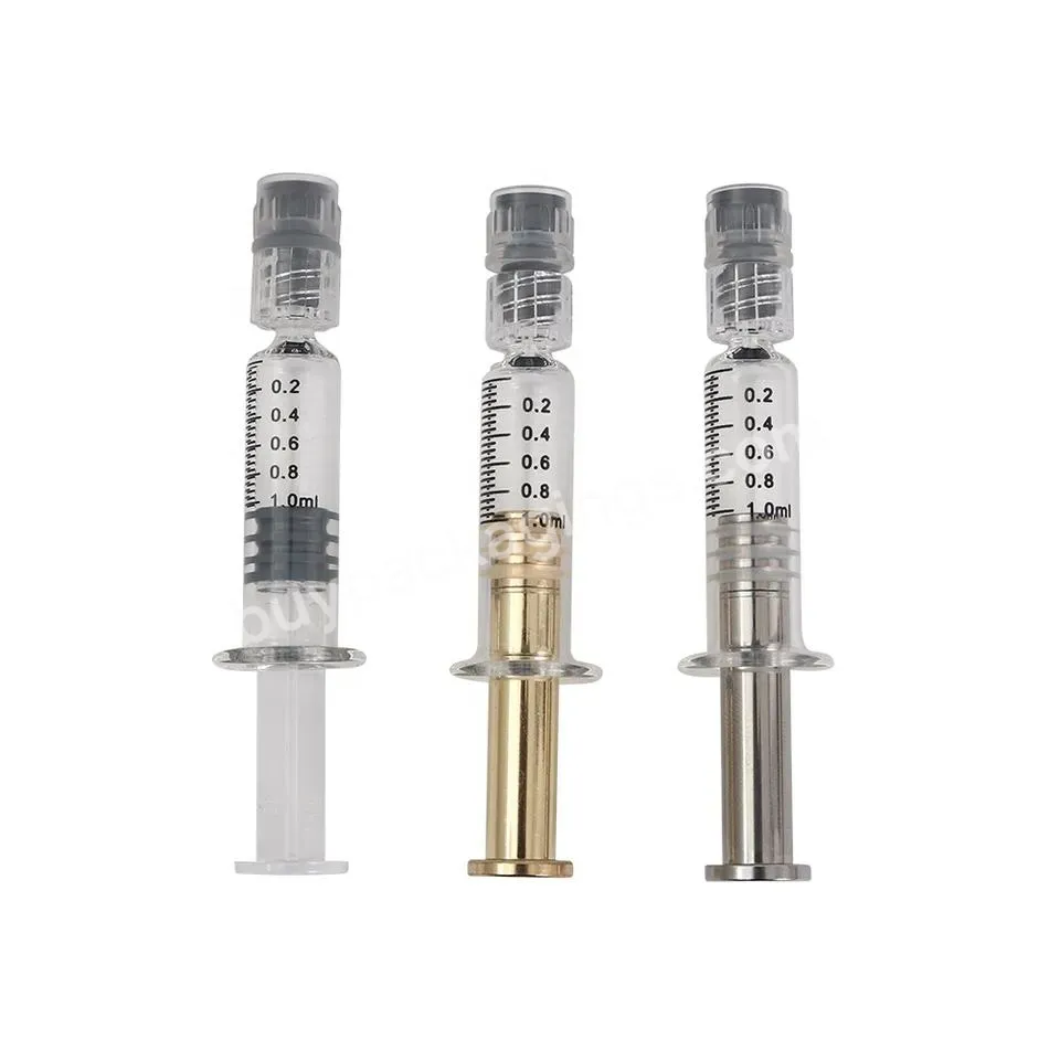 Custom Printed Logo 1ml 2ml 2.25ml 3ml 5ml 10ml Glass Syringes With Metal Luer Lock Tip