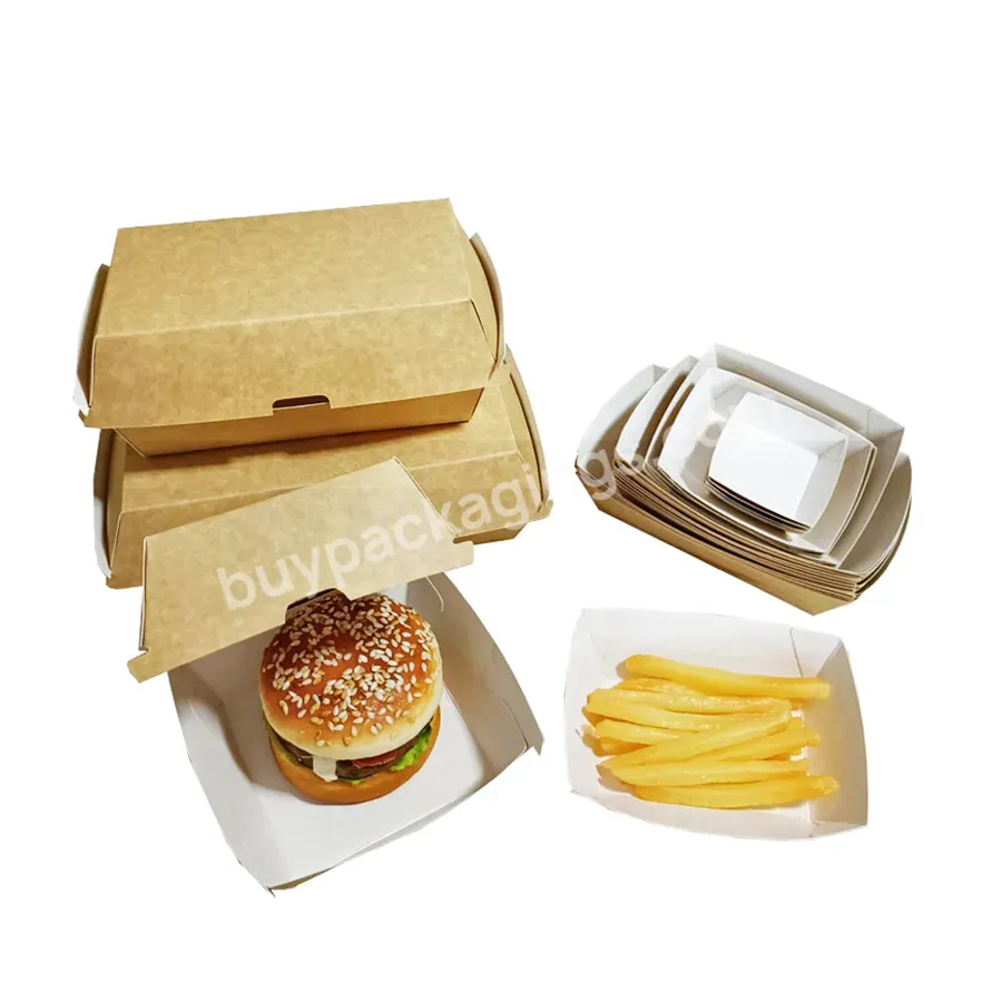 Custom Printed Logo Boxes Mirror Box Packaging Recyclable Burger Paper Box For Food