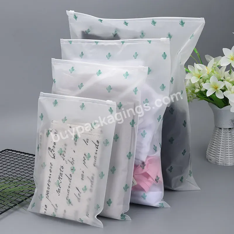 Custom Printed Logo Eco Friendly Frosted Resealable Bags Garment Ziplock Zipper Poly Clothes Plastic Packing Bag