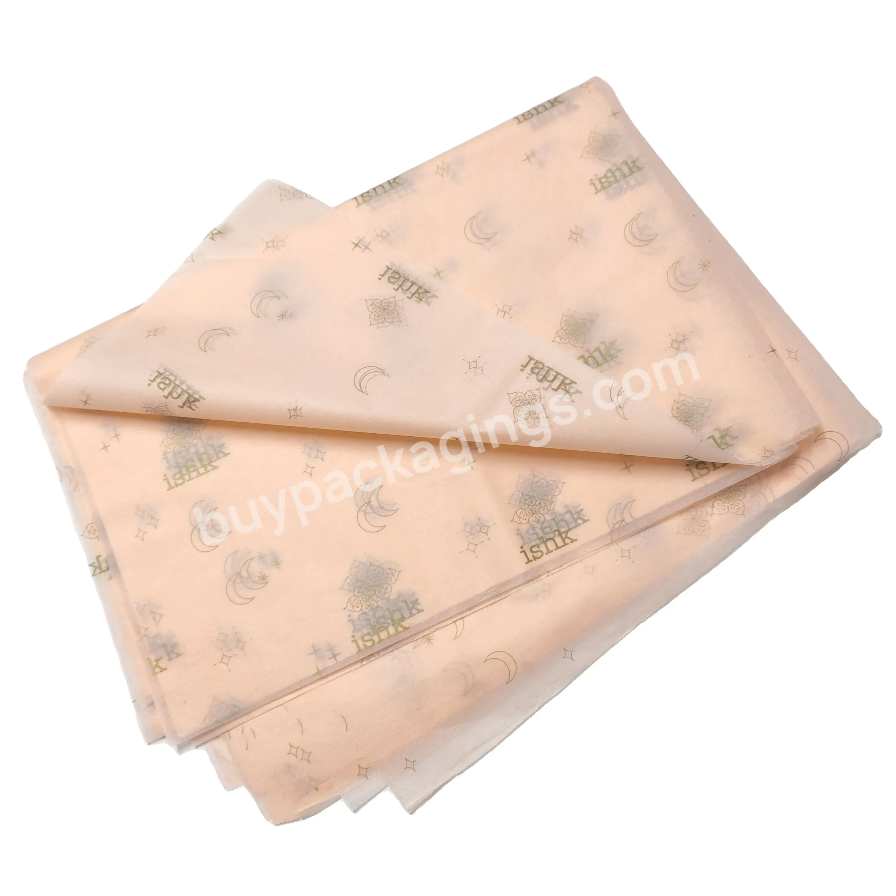 Custom Printed Logo Eco-friendly Gift Wrapping Paper 17g Tissue Paper