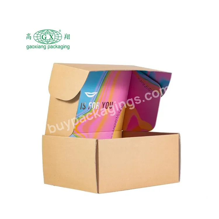 Custom Printed Logo Folding Special Design Corrugated Carton Clothes Packaging Paper Box Custom Mailer Boxes