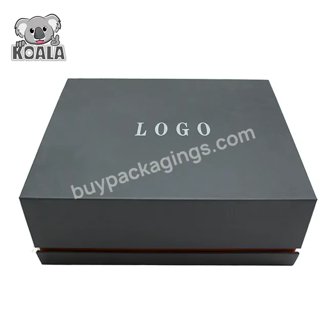 Custom Printed Logo High Quality Gorgeous Luxurious Environmental Paper Cardboard Matte Black Shoe Box