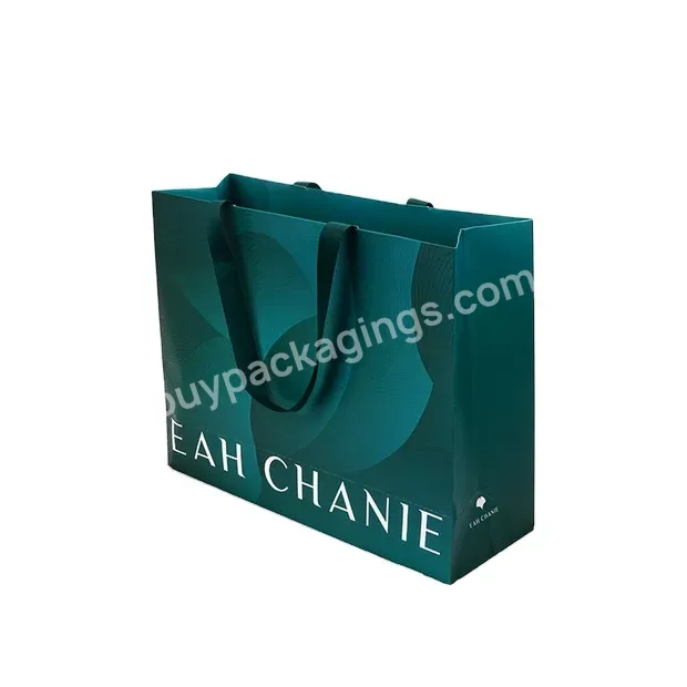 Custom Printed Logo Luxury Paper Bag White Kraft Gift Paper Shopping Bag With Logo