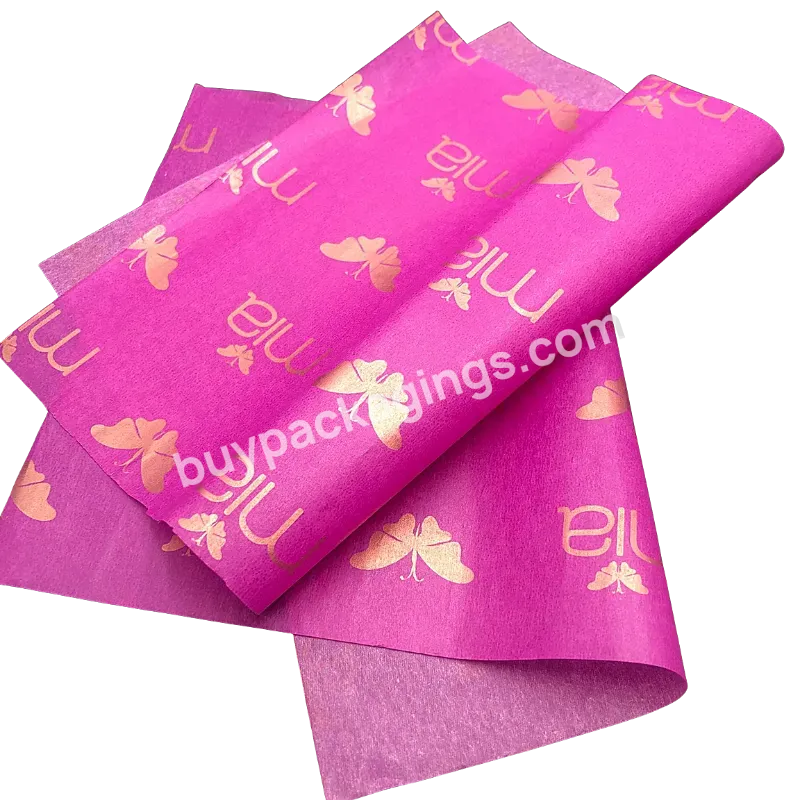 Custom Printed Logo Pink Gift Tissue Paper Clothes Shoes Wrapping Tissue Packing Wrapping /tissue Paper - Buy Pink Gift Tissue Paper,Tissue Paper,Gift Tissue Paper.