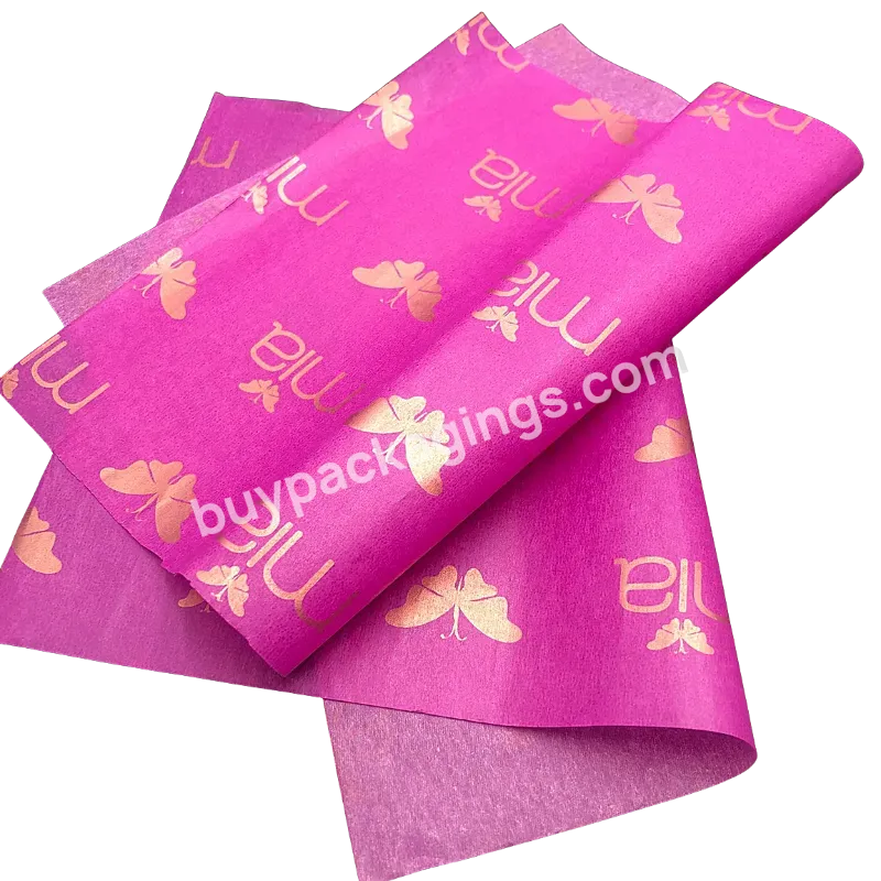 Custom Printed Logo Pink Gift Tissue Paper Clothes Shoes Wrapping Tissue Packing Wrapping /tissue Paper