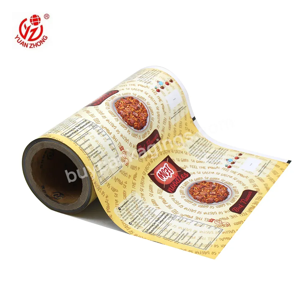 Custom Printed Logo Plastic Food Grade Instant Noodle Flexible Packaging Film Roll