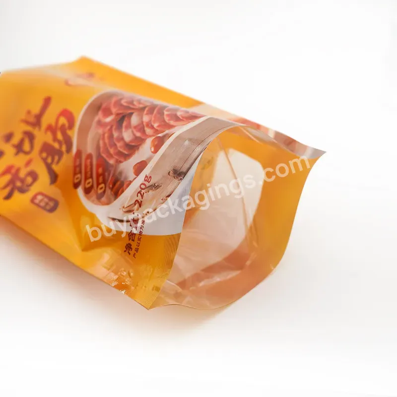 Custom Printed Logo Plastic Stand Up Pouch No Zipper Mylar Food Packaging Bag