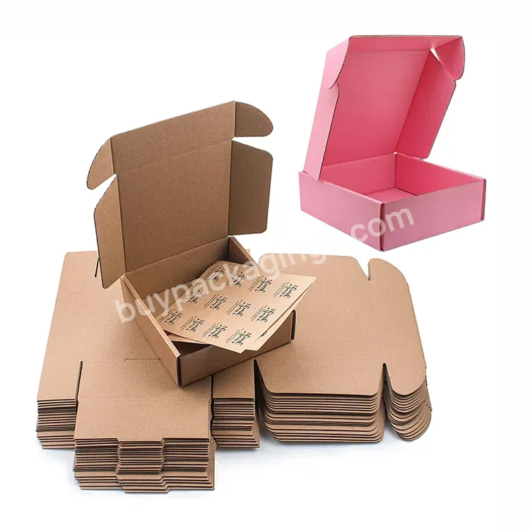 Custom Printed Logo Unique Corrugated Mailer Pr Boxes Gift Cosmetic Clothing Packaging Corrugated Shipping Box Bundle