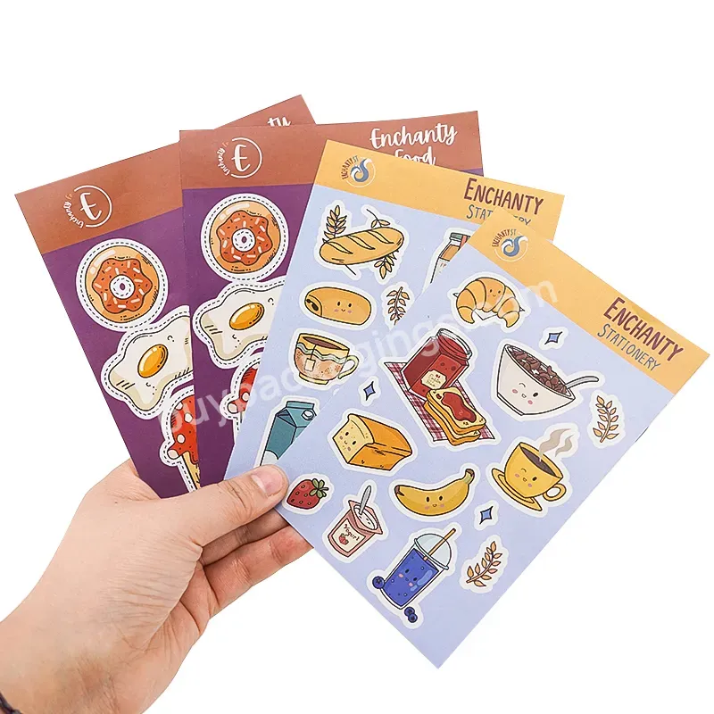 Custom Printed Logo Waterproof Low Moq Self-adhesive Vinyl Shiny Cartoon Decorative Sticker For Holiday Gift Packaging