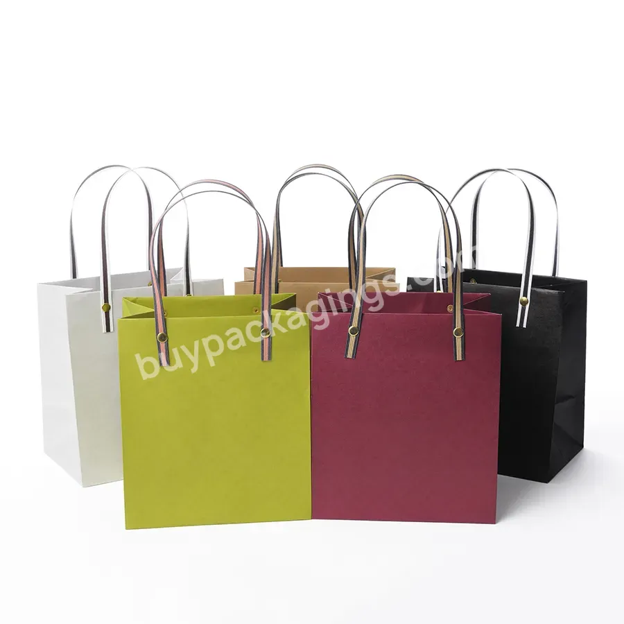 Custom Printed Luxury Gift Shopping Paper Bags Kraft Eco Friendly Paper Bag With Handle