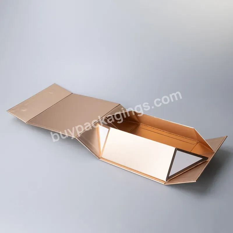 Custom Printed Luxury Paper Cardboard Folding Box Clothes Shoes Red Wine Packaging Gold Magnetic Gift Box For Dress Boite Cadeau