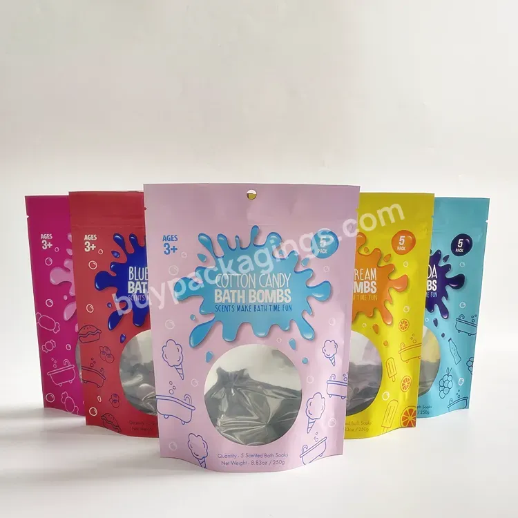 Custom Printed Matte Bath Salts Packaging Zip Lock Bath Salt Body Scrub Standing Pouch Packaging Bags