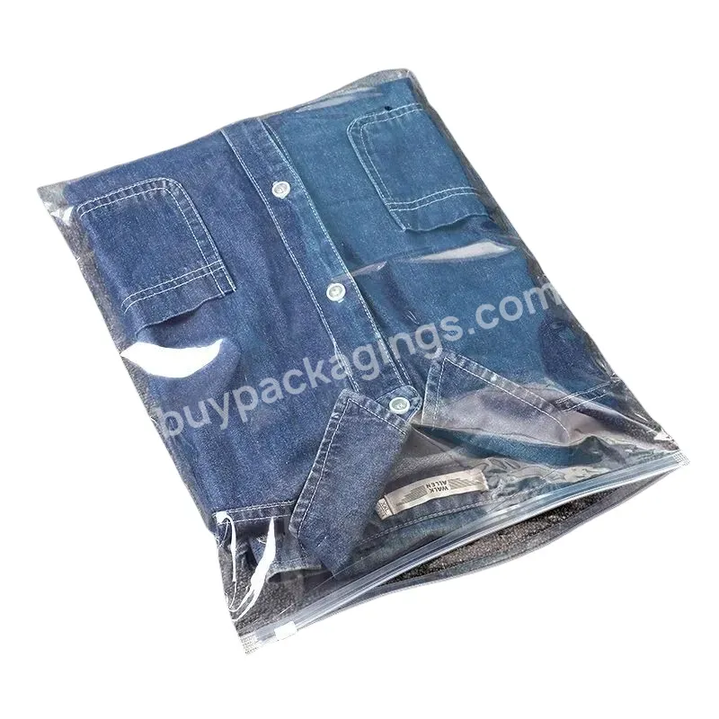 Custom Printed Matte Clothing T-shirt Packaging Plastic Zipper Lock Bag With Own Logo