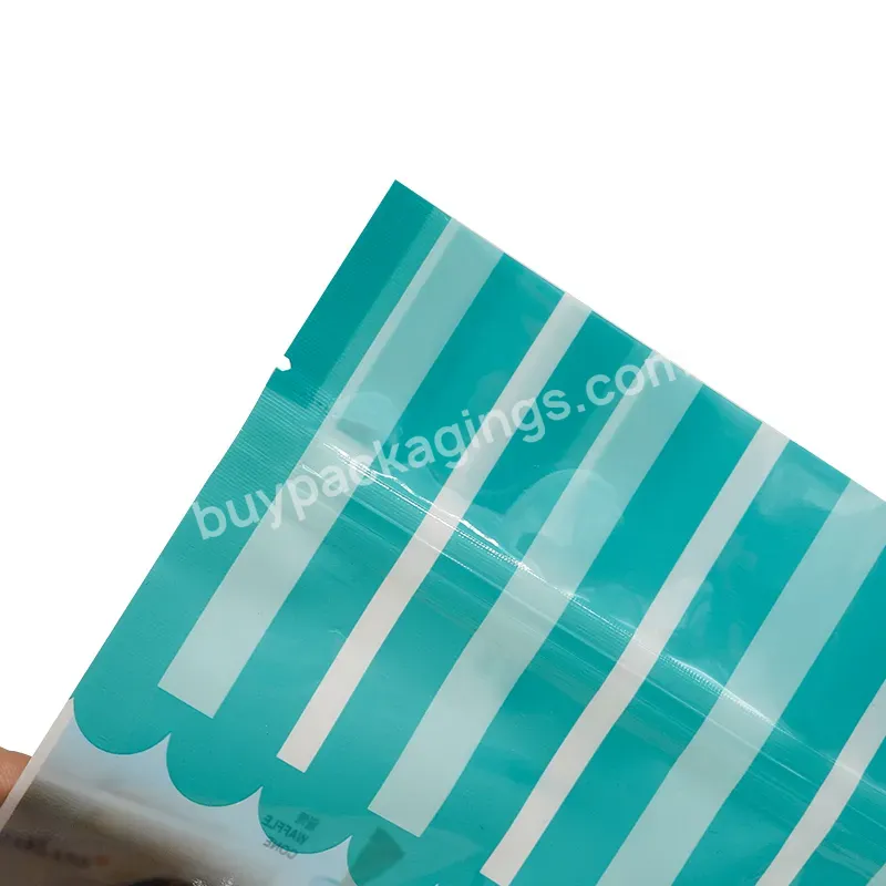 Custom Printed Matte Frosted Clear Transparent Plastic Bags Stand Up Zipper Packaging Food Pouch