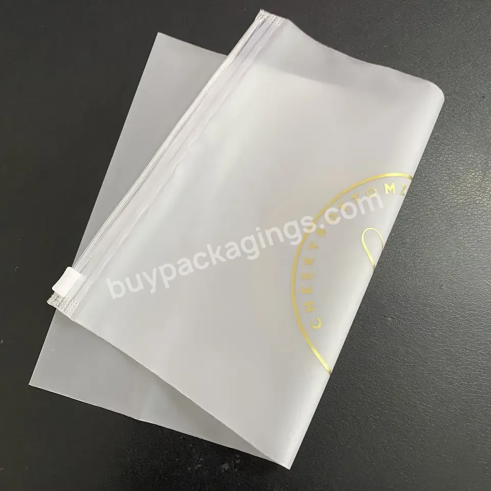 Custom Printed Matte Frosted Ziplock Bags Pvc Zip Lock Bags For Clothes