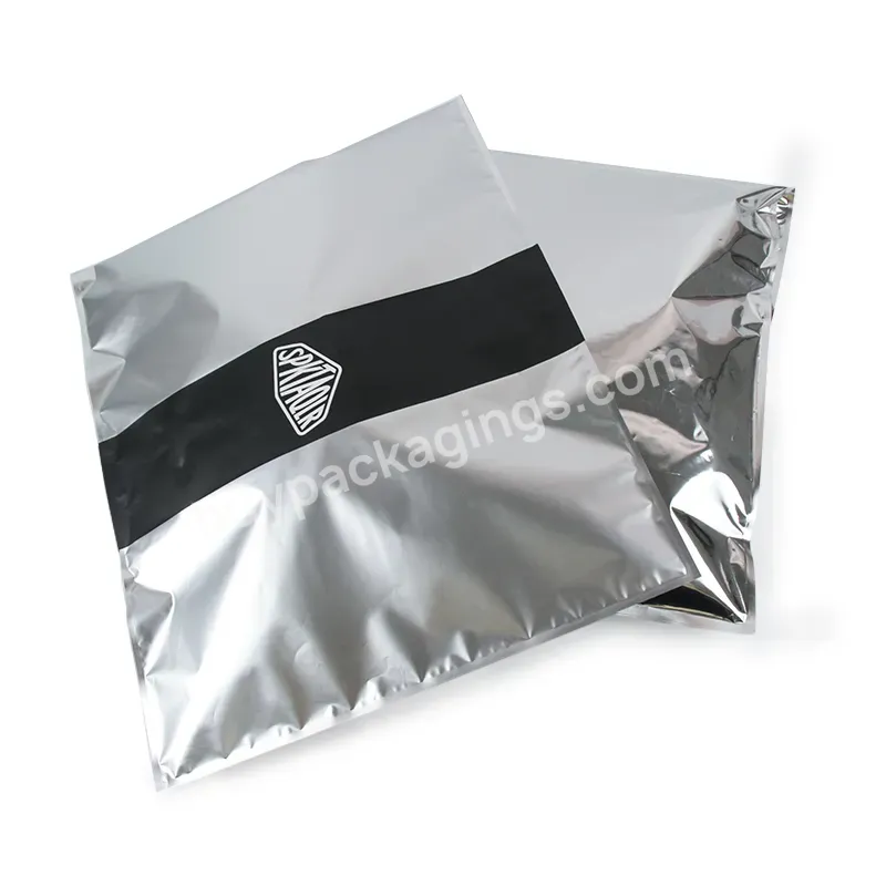 Custom Printed Matte Metallic Shipping Mailer Bags Foil Aluminum Mailing Bags Waterproof Silver Mailers With Own Logo Printed - Buy Metallic Mailer Bag,Personalised Clothing Shipping Mailer Metallic Package Fashion Design Waterproof Mailing Bags Self