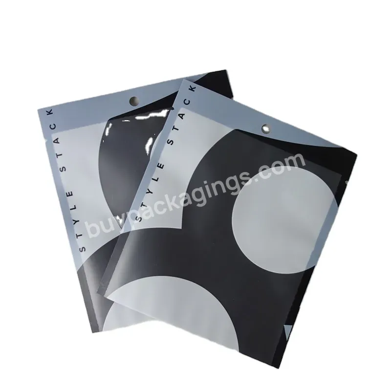 Custom Printed Matte Packaging Bags With One Side Transparent Reusable Zipper Retainers Clear Aligners Flat Mylar Bags