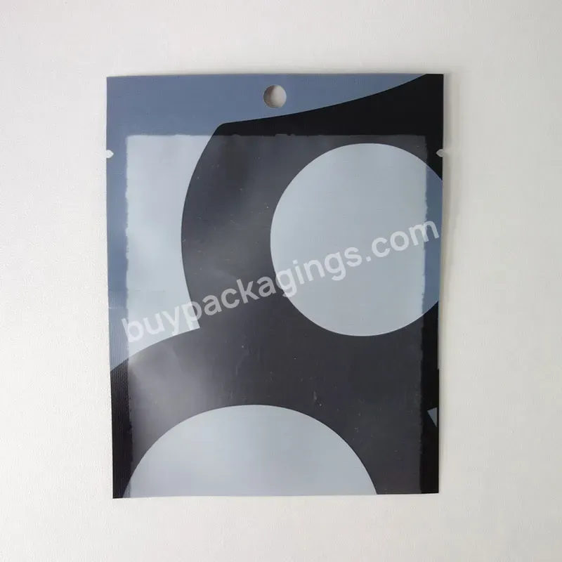 Custom Printed Matte Packaging Bags With One Side Transparent Reusable Zipper Retainers Clear Aligners Flat Mylar Bags