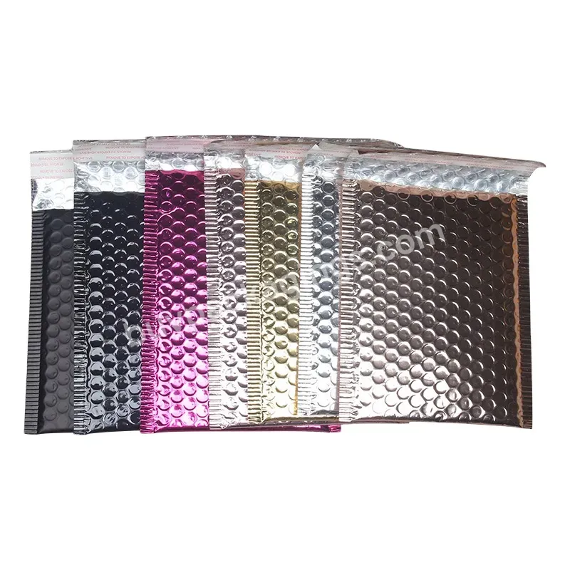 Custom Printed Metallic Foil Bubble Mailers Padded Envelopes Rose Gold/pink Beauty Shipping Mailers