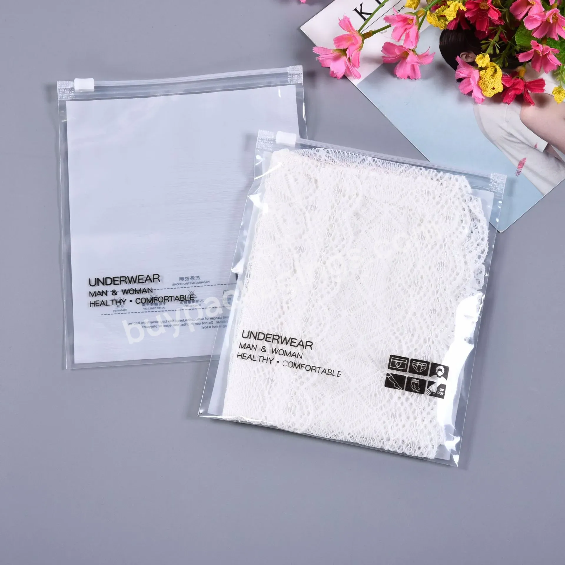 Custom Printed Moisture And Dust Proof Sealed Zipper Bag Thickened Packaging Bag Underwear