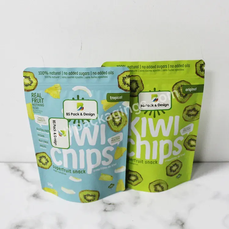 Custom Printed Mylar Stand Up Pouch Snack Judi Foods Plantain Chips Packaging Bags With Reusable Zipper