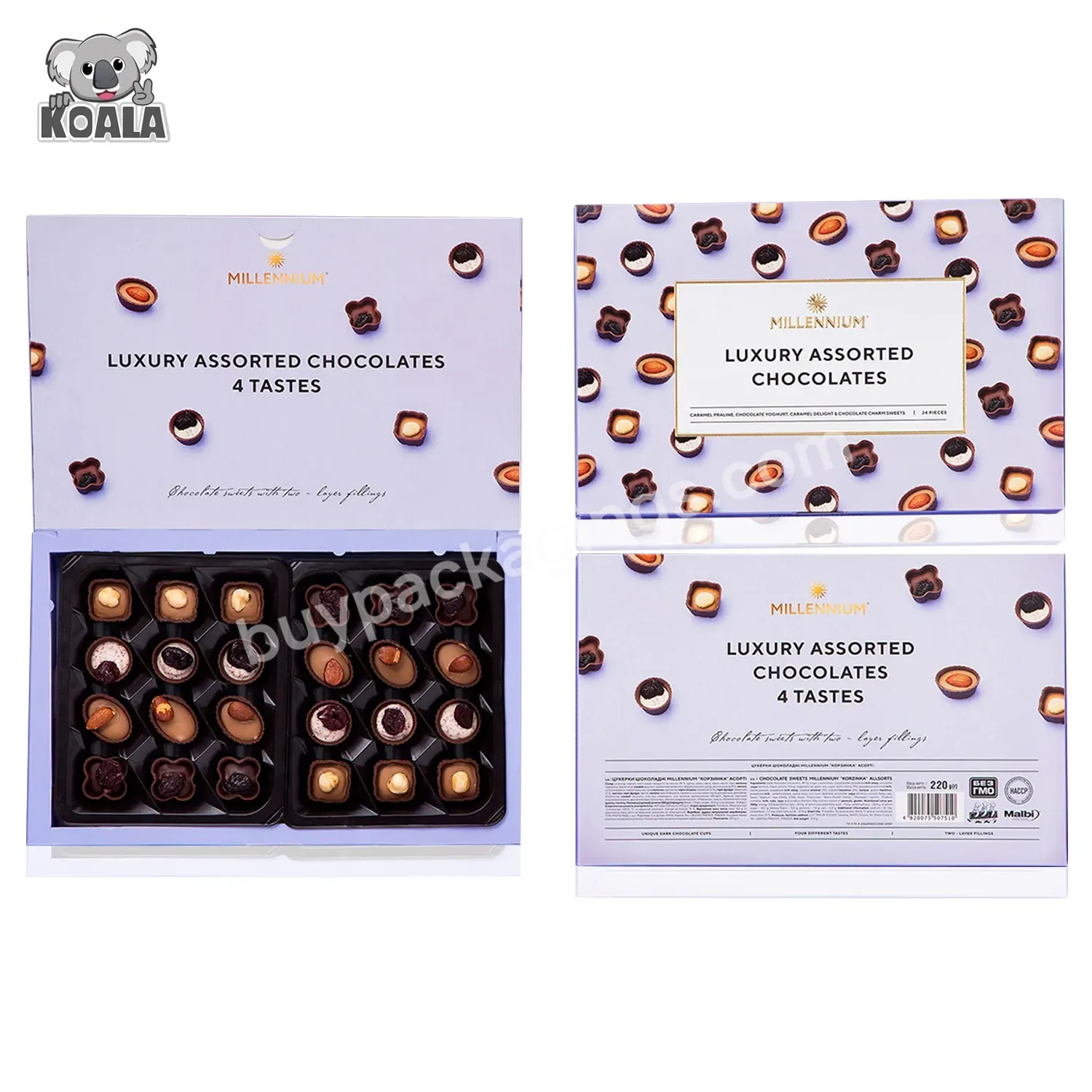 Custom Printed Oem Manufacturer Luxury Party Sweet Creative Disposable Nuts Chocolate Truffle Gift Packaging Box