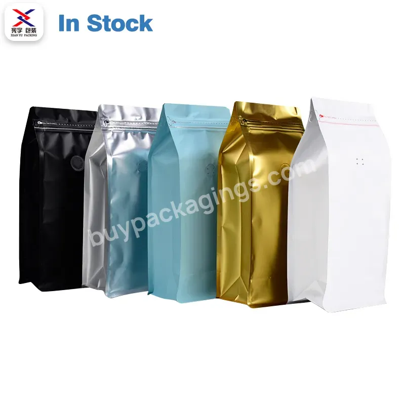 Custom Printed Packaging Suppliers Aluminium Foil Zip Lock Stand Up Coffee Bag