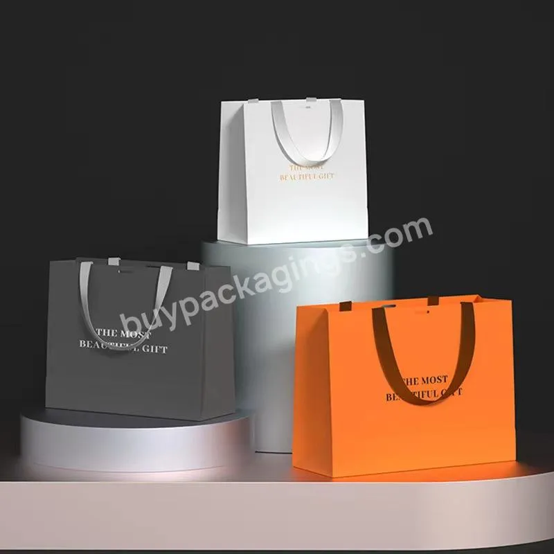 Custom Printed Paper Bags No Minimum Luxury Matt Colorful Gift Bags Eco Friendly Shopping Bag Kraft Paper With Handles