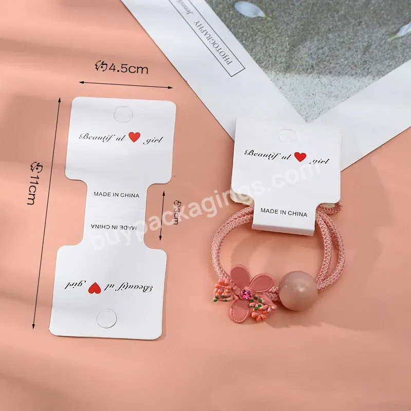 Custom Printed Paper Packaging Card With Logo Hair Clip Accessories Display Card For Hair Band - Buy Hair Accessories Tags,Hair Accessories Packaging Card,Custom Hair Band Card.