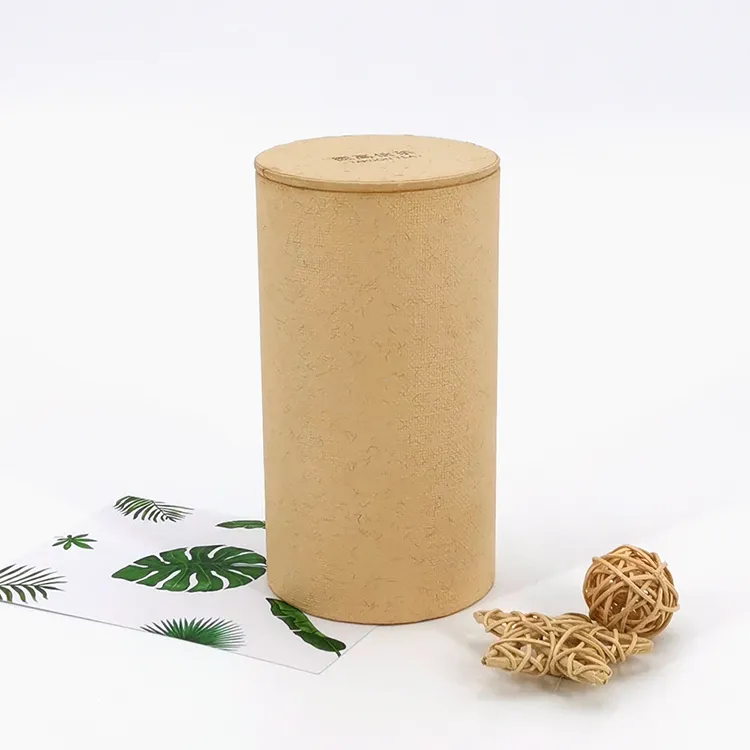 Custom Printed Paper Tube  Hard Heavy Duty  Cardboard Tubes for Tea Cardboard Tubes with Lids