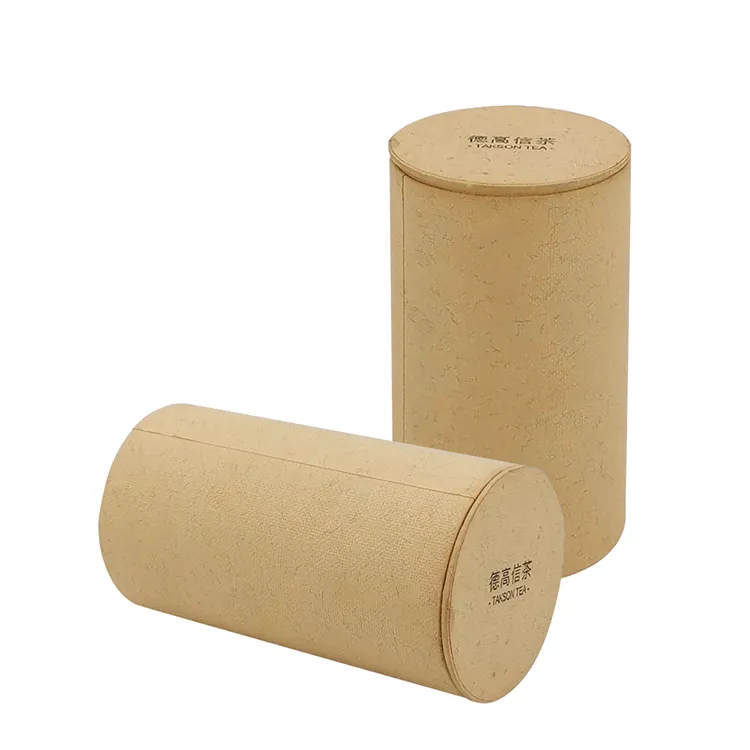 Custom Printed Paper Tube  Hard Heavy Duty  Cardboard Tubes for Tea Cardboard Tubes with Lids