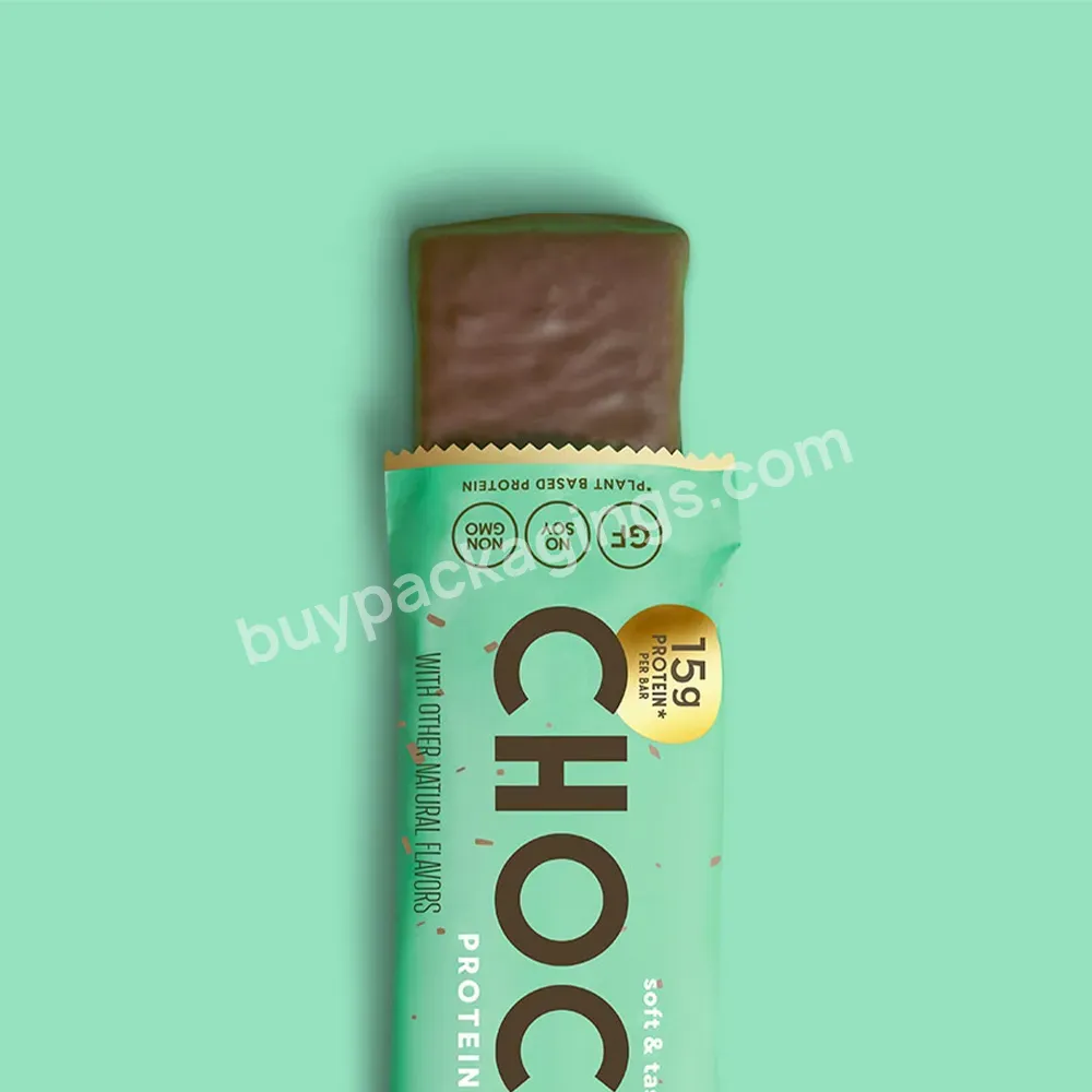 Custom Printed Plastic Back Sealed Bag Food Grade Wholesale Custom Chocolate Bar Wrapper Packaging