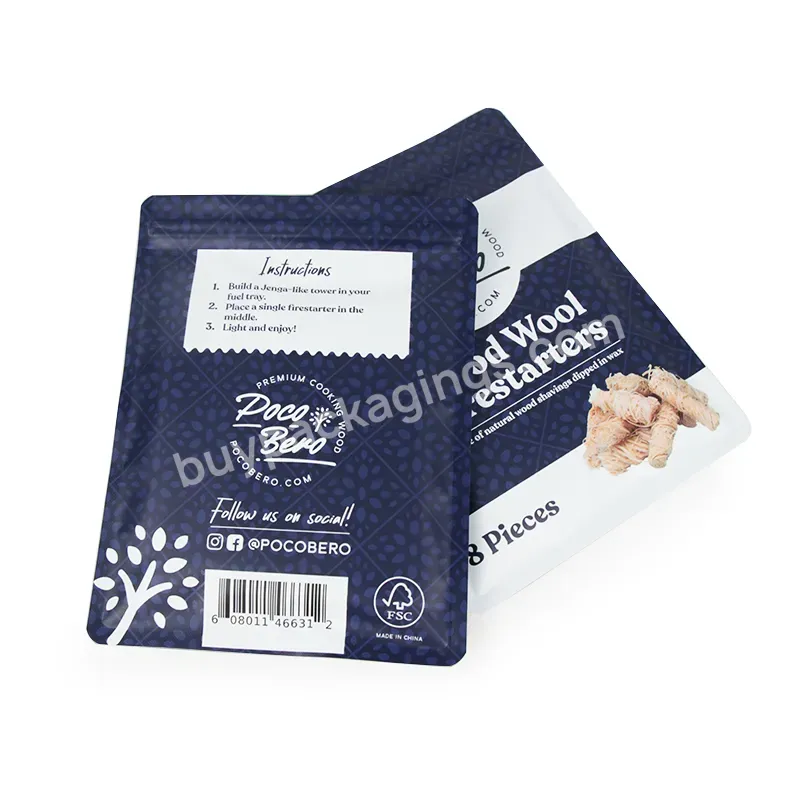 Custom Printed Plastic Zipper Bags Resealable Blue Packaging Bags Self Seal Matte Blue Plastic Waterproof Bags