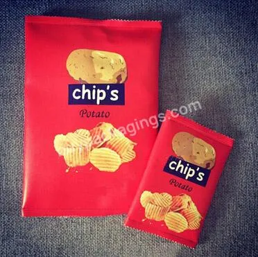 Custom Printed Potato Chip Packaging Bags Puffed Food Inflatable Packaging Bag Roll Film