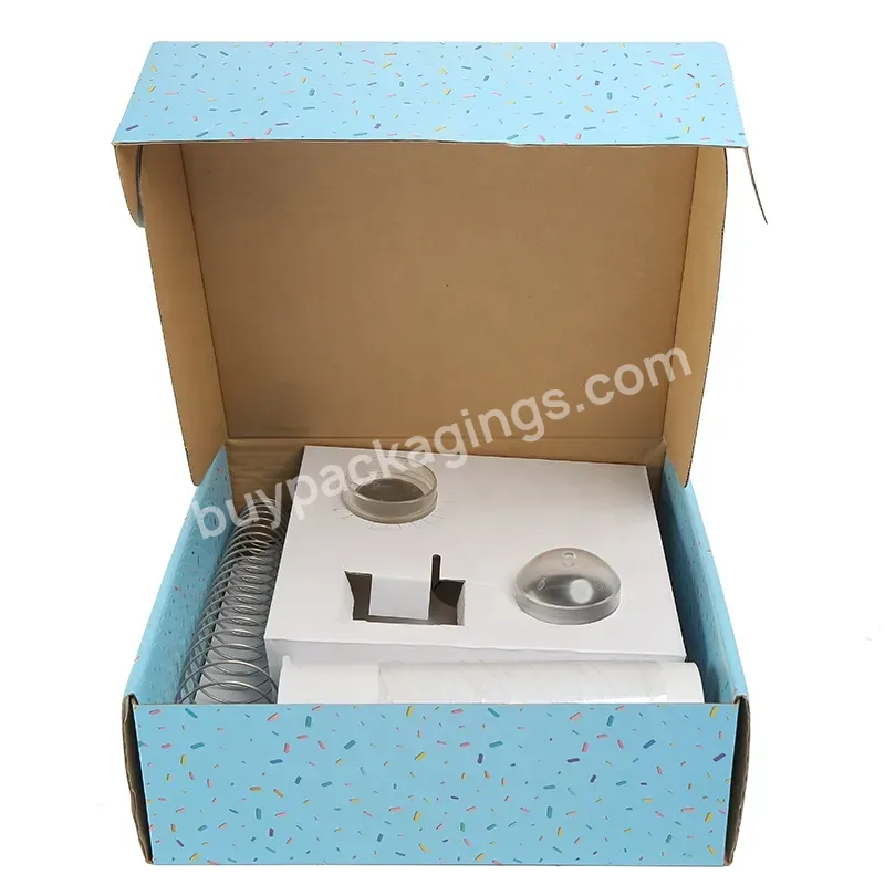 Custom Printed Purple Color And Logo Corrugated Shipping Mailer Box Clothing Packaging Box