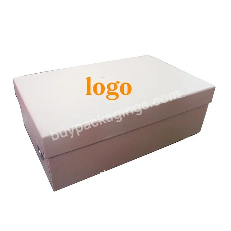 Custom Printed Recycled Cardboard Black Shoe Packaging Paper Box With Logo