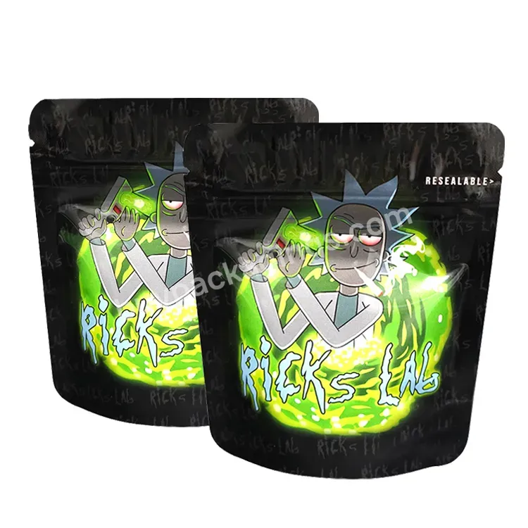 Custom Printed Resealable 3.5g Smell Proof Zipper Stand Up Pouch Food Plastic Mylar Ziplock Packaging Bags