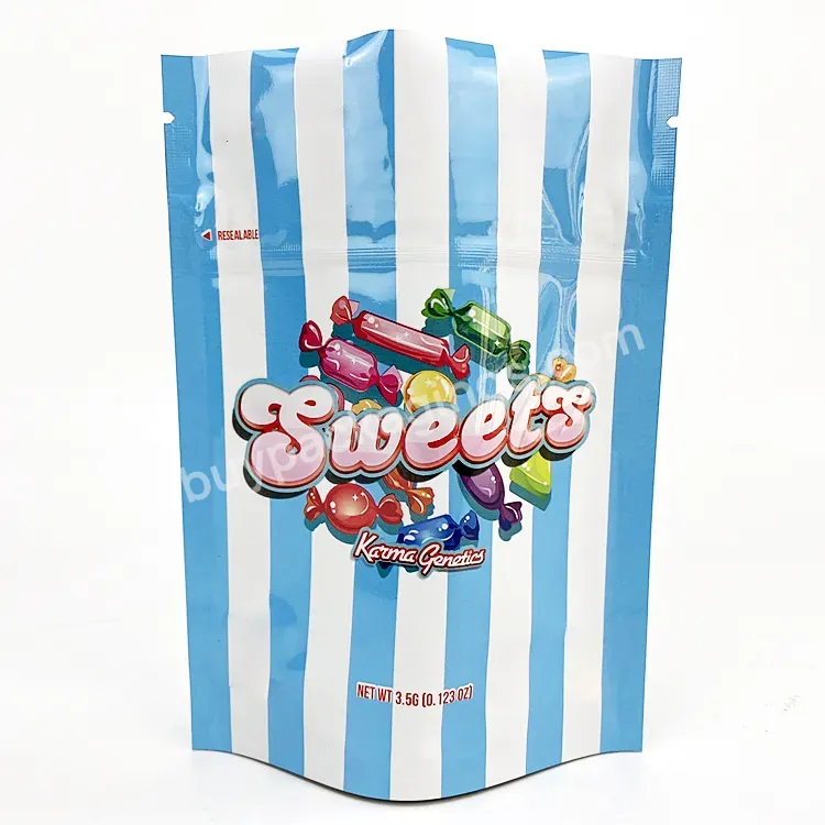 Custom Printed Resealable Mylar Stand Up Zipper Bag Smell Proof Laminated Plastic Packaging Bag